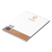 Bloc-note Agent Immobilier Logo Photo Professionnel Moderne (Tourné)