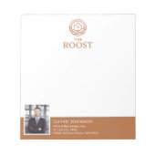 Bloc-note Agent Immobilier Logo Photo Professionnel Moderne (Devant)