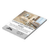 Bloc-note Agent immobilier moderne et élégant Personnalisé (Tourné)