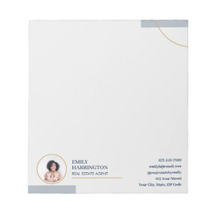 Bloc-note Agent immobilier Navy Fine Lines