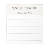 Bloc-note Agent immobilier Neutral Professionnel (Devant)