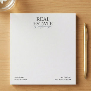 Bloc-note Agent immobilier neutre moderne Notepad