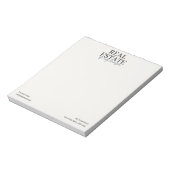 Bloc-note Agent immobilier neutre moderne Notepad (Tourné)