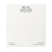 Bloc-note Agent immobilier neutre moderne Notepad (Devant)
