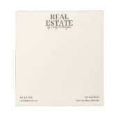 Bloc-note Agent immobilier terreux Notepad moderne (Devant)