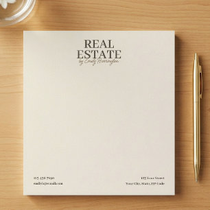 Bloc-note Agent immobilier terreux Notepad moderne