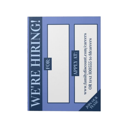 Bloc-note Aide à l'embauche affichage de l'employeur d'entre (Tourné)