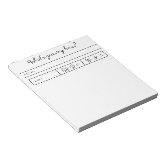 Bloc-note Aide de jardin (Incliné)