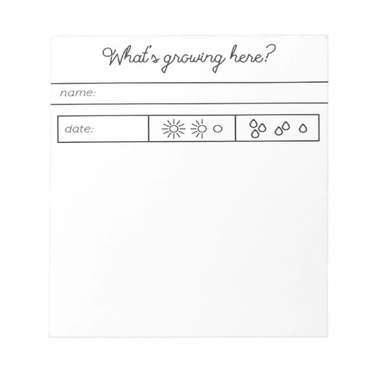 Bloc-note Aide de jardin (Devant)