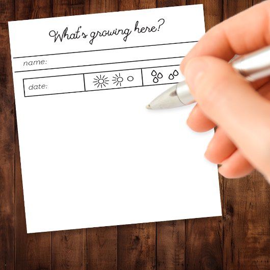 Bloc-note Aide de jardin