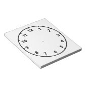Bloc-note Aide pédagogique cadran d'horloge vierge pour ense (Incliné)