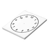 Bloc-note Aide pédagogique cadran d'horloge vierge pour ense (Tourné)