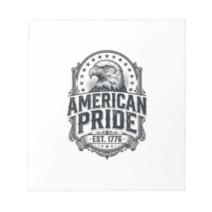 Bloc-note Aigle de fierté américaine Chemise patriotique vin