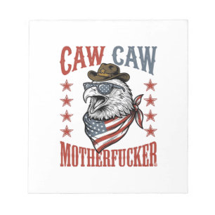 Bloc-note Aigle patriotique Caw Caw Design de t-shirt drôle
