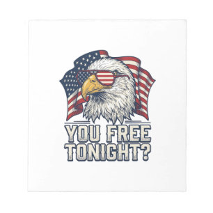Bloc-note Aigle Patriotique Vous Êtes Libre Ce Soir Chemise