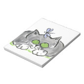 Bloc-note Aiguille bleue et chaton gris (Tourné)