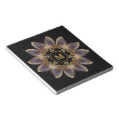 Bloc-note Ailes d'ange abstraites Mandala Fractale Monogramm (Incliné)