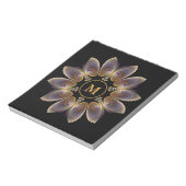 Bloc-note Ailes d'ange abstraites Mandala Fractale Monogramm (Tourné)