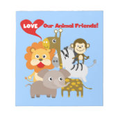 Bloc-note Aimez nos amis animaux (Devant)