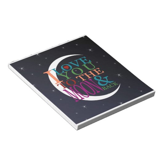 Bloc-note Aimez-vous à la Lune et retour (Incliné)