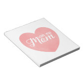 Bloc-note Aimez-vous maman texte, le coeur rose du jour de l (Incliné)