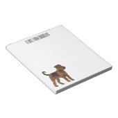 Bloc-note Airedale terrier dog cartoon (Incliné)