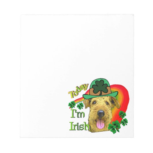 Bloc-note Airedale Terrier Saint-Patrick (Devant)