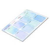 Bloc-note Ajouter le logo Aquarelle Bleue Artistique Planifi (Incliné)
