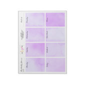 Bloc-note Ajouter le nom du logo Aquarelle violette Planific (Tourné)