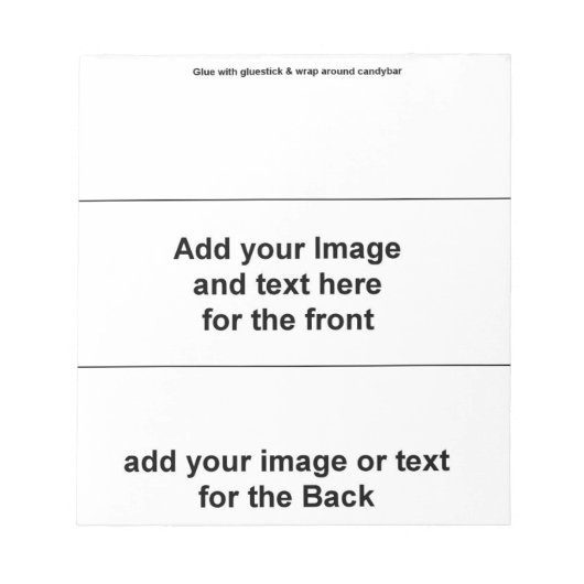Bloc-note Ajouter le vôtre - Blank Candy Bar Wrapper Party F (Devant)