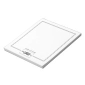 Bloc-note Ajouter Logo Élégant Style Lignes Nom Personnalisé (Tourné)