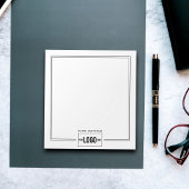 Bloc-note Ajouter Logo Élégant Style Lignes Nom Personnalisé