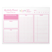 Bloc-note Ajouter Logo Personnalisé Undate Daily Planner ros (Devant)