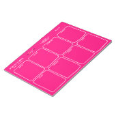 Bloc-note Ajouter Logo Simple Girly Bright Pink Weekly Plann (Incliné)