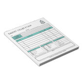 Bloc-note Ajouter un logo Boulangerie Business Mint Green Or (Incliné)