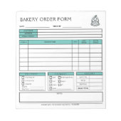 Bloc-note Ajouter un logo Boulangerie Business Mint Green Or (Devant)