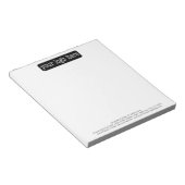 Bloc-note Ajouter votre logo et 3 lignes de texte - Minimal (Incliné)