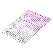 Bloc-note Ajouter votre nom Mois Bill Tracker Aquarelle (Incliné)