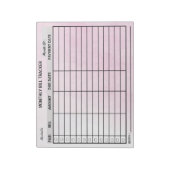 Bloc-note Ajouter votre nom Mois Bill Tracker Aquarelle (Tourné)