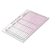 Bloc-note Ajouter votre nom Mois Bill Tracker Aquarelle (Incliné)