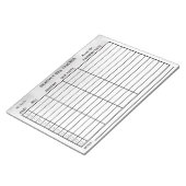 Bloc-note Ajouter votre nom Mois Bill Tracker Aquarelle (Incliné)