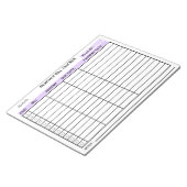 Bloc-note Ajouter votre nom Monthly Bill Tracker Personnalis (Incliné)