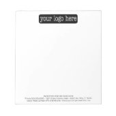 Bloc-note Ajoutez votre logo et 3 lignes de texte - Minimal (Devant)