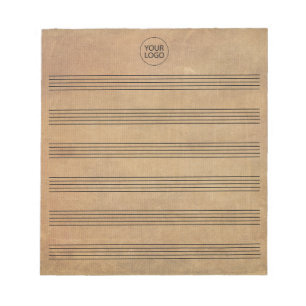 Bloc-note Ajoutez Votre Logo Feuille De Musique Vierge Vinta