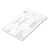 Bloc-note Ajoutez votre logo Formulaire de commande de pâtis (Incliné)