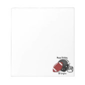 Bloc-note Ajoutez votre nom Joyeux Anniversaire Football (Devant)