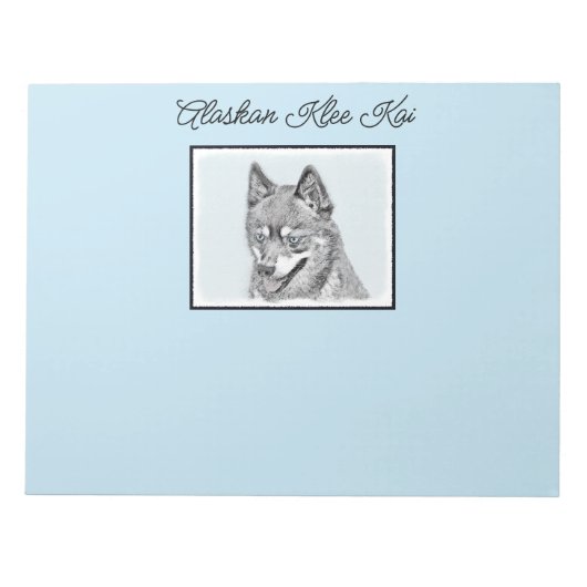Bloc-note Alaskan Klee Kai Peinture - Cute Original Chien Ar (Devant)