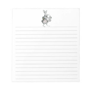 Bloc-note Alice au Pays des Merveilles Notes du Lapin Blanc
