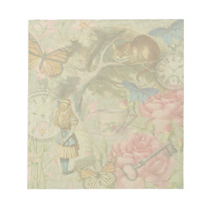 Bloc-note Alice Chat du Cheshire Jardin de l'Arbre Wonderlan