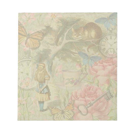 Bloc-note Alice Cheshire Chat Wonderland Tree Garden (Devant)